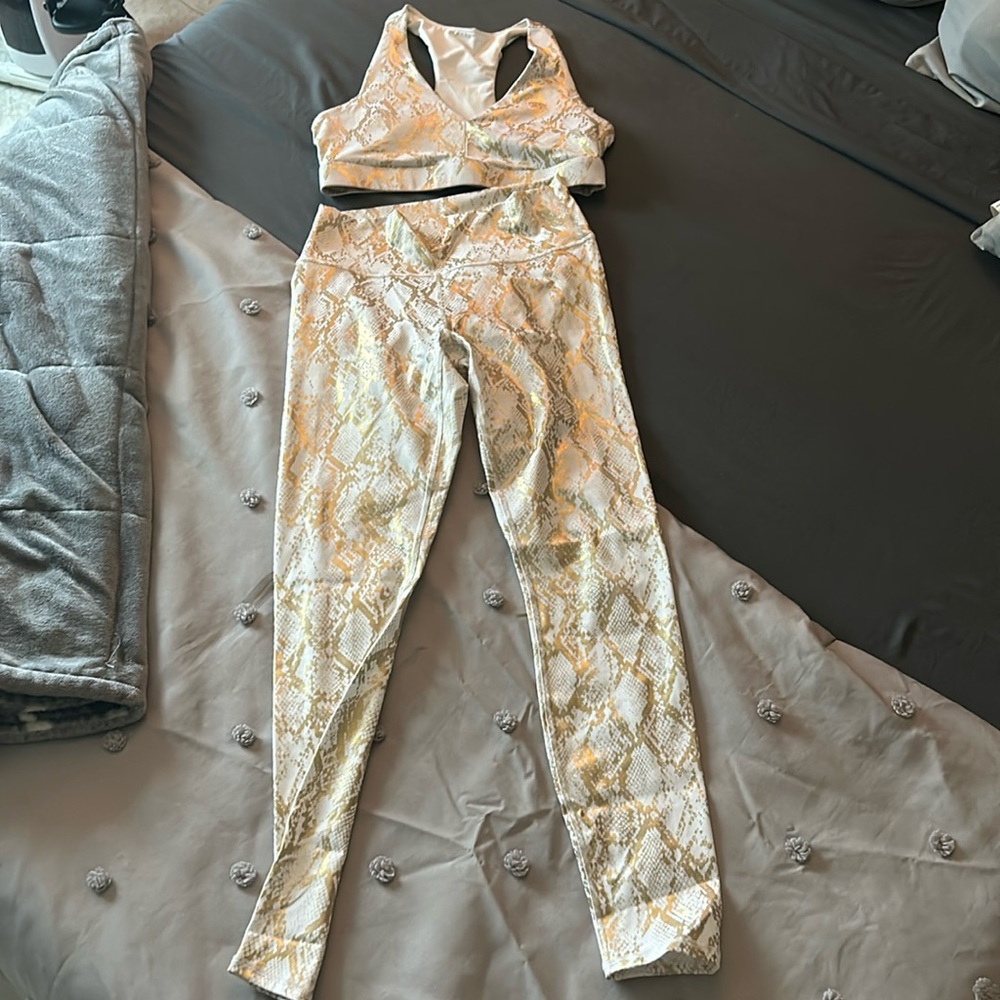 Leggings and sports bra